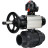 Кран шаровой BV4242E-FP-GRM-ISO Дн80 Ру10 полнопроходной, корпус - НПВХ, шар - НПВХ, уплотнение - EPDM, с пневмоприводом PA-DA-105-1, пневмораспределителем 4M310-08 AC220V и БКВ APL-510N EX в Хабаровске