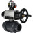 Кран шаровой BV4242E-FP-GRM-ISO Дн80 Ру10 полнопроходной, корпус - НПВХ, шар - НПВХ, уплотнение - EPDM, с пневмоприводом PA-DA-105-1, пневмораспределителем 4M310-08 AC220V и БКВ APL-510N EX в Хабаровске