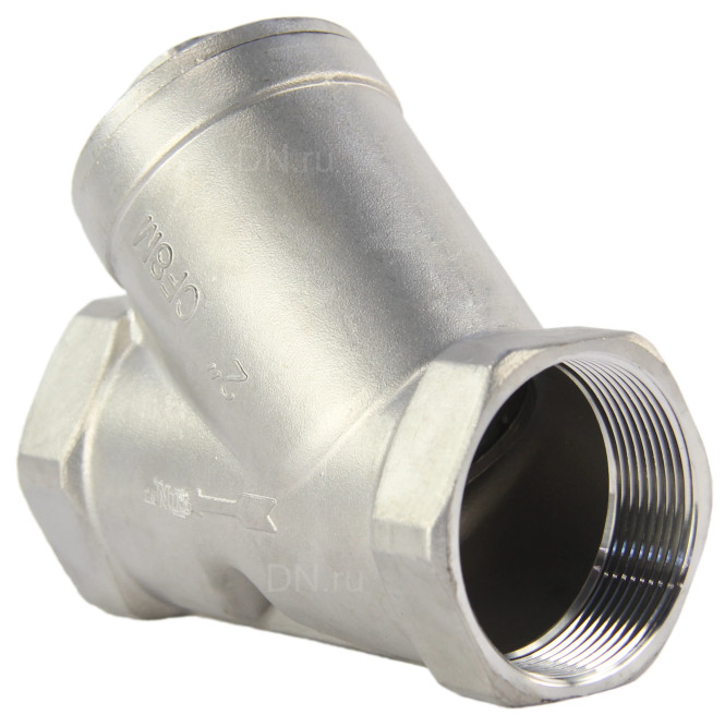 Фильтр сетчатый FMY3232P-T 2 1/2″ Ду65 Ру16, Y-образный, корпус - нержавеющая сталь 316, резьбовой в Хабаровске