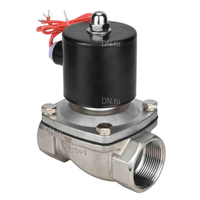 Клапан электромагнитный VS131-VT-NC-24VDC 1 1/4″ Ду32 Ру10, соленоидный двухходовой, корпус - нержавеющая сталь 304, уплотнение - Viton, резьбовой, нормально-закрытый, прямого действия, катушка - 24В в Хабаровске