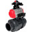 Кран шаровой BV4242E-FP-GRM-ISO Дн15 Ру10 полнопроходной, корпус - НПВХ, шар - НПВХ, уплотнение - EPDM, с пневмоприводом PA-SA-052, пневмораспределителем 4M310-08 DC24V и БКВ APL-210N в Хабаровске