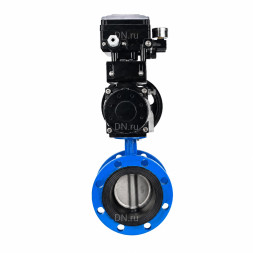 Затвор дисковый поворотный WBV1331E-2W-F-H Ду50 Ру16 фланцевый, корпус - чугун GGG40, диск - нержавеющая сталь 304, уплотнение - EPDM, с пневмоприводом PA-DA-105-1 и позиционером YT-1000RSN с обратной связью