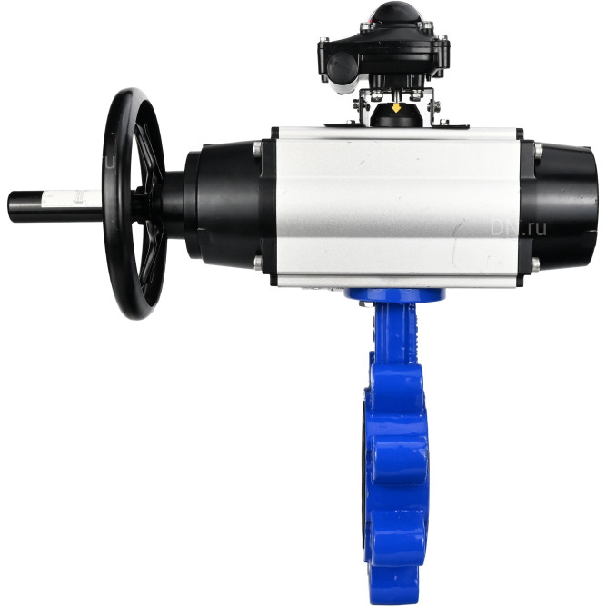 Затвор дисковый поворотный WBV1616E-2W-Fb-H Ду150 Ру16 LUG корпус - чугун QT450, диск - чугун QT450, уплотнение - EPDM, с пневмоприводом PA-DA-105-1, пневмораспределителем 4M310-08 DC24V и БКВ APL-210N в Хабаровске