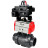 Кран шаровой BV4242E-FP-GRM-ISO Дн80 Ру10 полнопроходной, корпус - НПВХ, шар - НПВХ, уплотнение - EPDM, с пневмоприводом PA-SA-065 и БКВ APL-410N EX в Хабаровске
