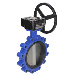Затвор дисковый поворотный WBV1631E-2W-Fb-R Ду200 Ру16 LUG межфланцевый, корпус - чугун QT450, диск - нержавеющая сталь 304, уплотнение - EPDM, с редуктором