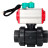 Кран шаровой BV4242E-FP-GRM-ISO Дн15 Ру10 полнопроходной, корпус - НПВХ, шар - НПВХ, уплотнение - EPDM, с пневмоприводом PA-DA-052 и магнитным переключателем ALS200D в Хабаровске