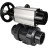 Кран шаровой BV4242E-FP-GRM-ISO Дн80 Ру10 полнопроходной, корпус - НПВХ, шар - НПВХ, уплотнение - EPDM, с пневмоприводом PA-DA-105-1 и пневмораспределителем 4M310-08 DC24V в Хабаровске
