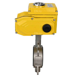 Затвор дисковый поворотный WBV3232E-2W-Fb-H Ду250 Ру16, корпус - нержавеющая сталь 316L, диск - нержавеющая сталь 316L, уплотнение - EPDM, с электроприводом QT-N-040EM-O1-24VDC-У1 24В