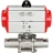 Кран шаровой BV3131P(3pc)-FP-W-ISO-H LONG Ду40 Ру40 полнопроходной, корпус - нержавеющая сталь 304, уплотнение - PTFE, под приварку, с пневмоприводом PA-DA-065 в Хабаровске