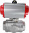 Кран шаровой BV3232P(4pc)-SP-3WL-T-ISO-H Ду50 Ру63 стандартнопроходной L-тип, трехходовой, нержавеющая сталь SS316, внутренняя резьба, уплотнение - PTFE, с пневмоприводом PA-DA-65 двойного действия в Хабаровске