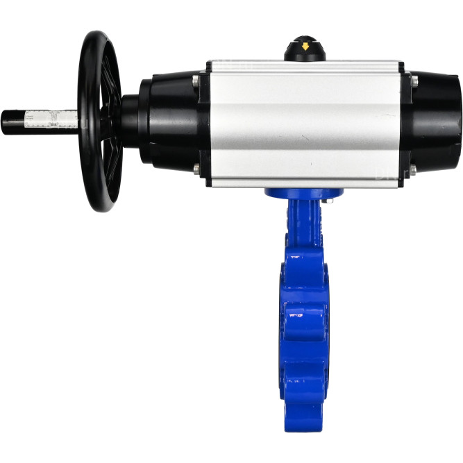 Затвор дисковый поворотный WBV1631E-2W-Fb-H Ду125 Ру16 LUG корпус - чугун QT450, диск - нержавеющая сталь 304, уплотнение - EPDM, с пневмоприводом PA-DA-105-1 в Хабаровске