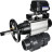 Кран шаровой BV4242E-FP-GRM-ISO Дн20 Ру10 полнопроходной, корпус - НПВХ, шар - НПВХ, уплотнение - EPDM, с пневмоприводом PA-DA-105-1 и пневмопозиционером YT-1000RSN с обратной связью в Хабаровске