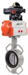 Затвор дисковый поворотный WBV3432N-2W-Fb-H Ду250 Ру16, корпус - углеродистая сталь WCB, диск - нержавеющая сталь 316L, уплотнение - NBR, с пневмоприводом PA-DA-140 двойного действия, с БКВ APL-510N EX