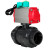 Кран шаровой BV4242E-FP-GRM-ISO Дн32 Ру10 полнопроходной, корпус - НПВХ, шар - НПВХ, уплотнение - EPDM, с пневмоприводом PA-SA-052 и магнитным переключателем ALS200D в Хабаровске