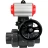 Кран шаровой BV4242E-FP-GRM-ISO Дн40 Ру10 полнопроходной, корпус - НПВХ, шар - НПВХ, уплотнение - EPDM, с пневмоприводом PA-DA-052, пневмораспределителем 4M310-08 AC220V и ручным дублером MON1-250-T26-ISO в Хабаровске