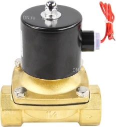 Клапан электромагнитный VS100-VT-NC-220VAC 1 1/4″ Ду32 Ру10, соленоидный двухходовой, корпус - латунь, уплотнение - Viton, резьбовой, нормально-закрытый, прямого действия, катушка - 220В