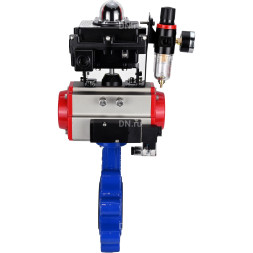 Затвор дисковый поворотный WBV1631E-2W-Fb-H Ду125 Ру16 LUG корпус - чугун QT450, диск - нержавеющая сталь 304, уплотнение - EPDM, с пневмоприводом PA-DA-105, пневмораспределителем 4M310-08 DC24V, БКВ APL-410N EX и БПВ AFC2000