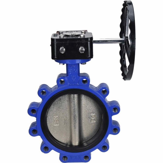Затвор дисковый поворотный WBV1616E-2W-Fb-R Ду300 Ру16 LUG межфланцевый, корпус - чугун QT450, диск - чугун QT450, уплотнение - EPDM, с редуктором в Хабаровске