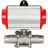 Кран шаровой BV3232P(3pc)-FP-W-ISO-H LONG Ду50 Ру40 полнопроходной, корпус - нержавеющая сталь 316, уплотнение - PTFE, под приварку, с пневмоприводом PA-DA-083 в Хабаровске