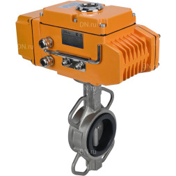 Затвор дисковый поворотный WBV3232E-2W-Fb-H Ду200 Ру16, корпус - нержавеющая сталь 316L, диск - нержавеющая сталь 316L, уплотнение - EPDM, с электроприводом QT-N-030EM-B1-220VAC-У1 DAR (0-10В)