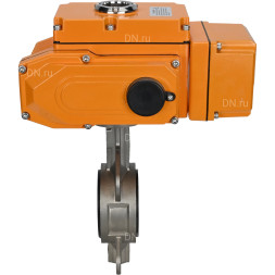 Затвор дисковый поворотный WBV3232E-2W-Fb-H Ду200 Ру16, корпус - нержавеющая сталь 316L, диск - нержавеющая сталь 316L, уплотнение - EPDM, с электроприводом QT-N-030EM-B1-220VAC-У1 DAR (0-10В)