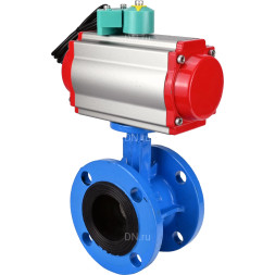 Затвор дисковый поворотный WBV1313E-2W-F-H Ду65 Ру16 фланцевый, корпус - чугун GGG40, диск - чугун GGG40, уплотнение - EPDM, с пневмоприводом PA-DA-105, пневмораспределителем 4M310-08 AC220V и магнитным переключателем ALS200D