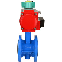Затвор дисковый поворотный WBV1313E-2W-F-H Ду65 Ру16 фланцевый, корпус - чугун GGG40, диск - чугун GGG40, уплотнение - EPDM, с пневмоприводом PA-DA-105, пневмораспределителем 4M310-08 AC220V и магнитным переключателем ALS200D