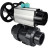 Кран шаровой BV4242E-FP-GRM-ISO Дн32 Ру10 полнопроходной, корпус - НПВХ, шар - НПВХ, уплотнение - EPDM, с пневмоприводом PA-DA-105-1 и магнитным переключателем ALS200D в Хабаровске
