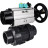 Кран шаровой BV4242E-FP-GRM-ISO Дн32 Ру10 полнопроходной, корпус - НПВХ, шар - НПВХ, уплотнение - EPDM, с пневмоприводом PA-DA-105-1 и магнитным переключателем ALS200D в Хабаровске