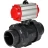 Кран шаровой BV4242E-FP-GRM-ISO Дн25 Ру10 полнопроходной, корпус - НПВХ, шар - НПВХ, уплотнение - EPDM, с пневмоприводом PA-DA-052 двойного действия в Хабаровске