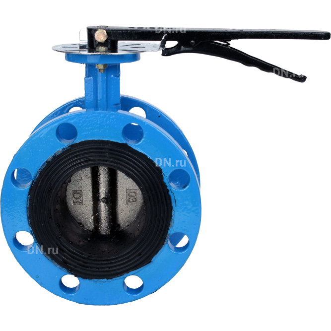 Затвор дисковый поворотный WBV1331E-2W-F-H Ду125 Ру16 фланцевый, корпус - чугун GGG40, диск - нержавеющая сталь 304, уплотнение - EPDM, с рукояткой, с ISO-фланцем F07, квадрат штока 14х14 в Хабаровске