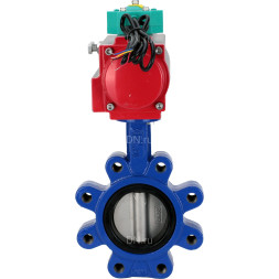 Затвор дисковый поворотный WBV1631E-2W-Fb-H Ду150 Ру16 LUG корпус - чугун QT450, диск - нержавеющая сталь 304, уплотнение - EPDM, с пневмоприводом PA-DA-105 и магнитным переключателем ALS200D