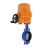 Затвор дисковый поворотный WBV1432N-2W-Fb-H Ду100 Ру16, корпус - чугун GGG50, диск - нержавеющая сталь 316L, уплотнение - NBR, с электроприводом QT-EX-010EM-O2-220VAC-У1 в Хабаровске
