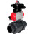 Кран шаровой BV4242E-FP-GRM-ISO Дн32 Ру10 полнопроходной, корпус - НПВХ, шар - НПВХ, уплотнение - EPDM, с пневмоприводом PA-SA-052, пневмораспределителем 4M310-08 AC220V и БКВ APL-410N EX в Хабаровске