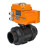 Кран шаровой BV4242E-FP-GRM-ISO Дн80 Ру10 полнопроходной, корпус - НПВХ, шар - НПВХ, уплотнение - EPDM, с электроприводом QT-N-005EM-O1-380VAC-У1 HARK в Хабаровске