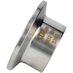 Штуцер CLAMP UC-31-W-34 Ду20 Ру10, корпус - нержавеющая сталь 304, присоединение - под приварку