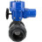 Кран шаровой BV4242E-FP-GRM-ISO Дн40 Ру10 полнопроходной, корпус - НПВХ, шар - НПВХ, уплотнение - EPDM, с электроприводом QT-N-005M-O2-380VAC-У1 с моментной муфтой и штурвалом в Хабаровске