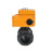 Кран шаровой BV4242E-FP-GRM-ISO Дн100 Ру10 полнопроходной, корпус - НПВХ, шар - НПВХ, уплотнение - EPDM, с электроприводом QT-N-005EM-O1-380VAC-У1 HARK в Хабаровске