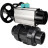 Кран шаровой BV4242E-FP-GRM-ISO Дн80 Ру10 полнопроходной, корпус - НПВХ, шар - НПВХ, уплотнение - EPDM, с пневмоприводом PA-DA-105-1, пневмораспределителем 4M310-08 AC220V и магнитным переключателем ALS200D в Хабаровске