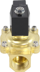Клапан электромагнитный VS200-VT-NC-24VDC 1″ Ду25 Ру7, соленоидный двухходовой, корпус - латунь, уплотнение - Viton, резьбовой, нормально-закрытый, прямого действия, катушка - 24В