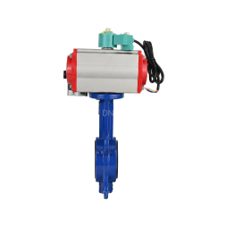 Затвор дисковый поворотный WBV1132N-2W-Fb-H Ду40 Ру16 корпус - чугун GG25, диск - нержавеющая сталь 316L, уплотнение - NBR, с пневмоприводом PA-SA-083, пневмораспределителем 4M310-08 DC24V и магнитным переключателем ALS200D