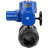 Кран шаровой BV4242E-FP-GRM-ISO Дн100 Ру10 полнопроходной, корпус - НПВХ, шар - НПВХ, уплотнение - EPDM, с электроприводом QT-N-005M-O2-380VAC-У1 с моментной муфтой и штурвалом в Хабаровске