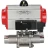 Кран шаровой BV3131P(3pc)-FP-W-ISO-H LONG Ду125 Ру16 полнопроходной, корпус - нержавеющая сталь 304, уплотнение - PTFE, под приварку, с пневмоприводом PA-DA-130 и пневмораспределителем 4M310-08 DC24V в Хабаровске