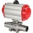 Кран шаровой BV3131P(3pc)-FP-W-ISO-H LONG Ду125 Ру16 полнопроходной, корпус - нержавеющая сталь 304, уплотнение - PTFE, под приварку, с пневмоприводом PA-DA-130 и пневмораспределителем 4M310-08 DC24V в Хабаровске